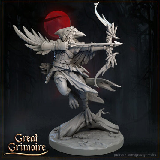 Crimson Archer  | Display piece | RPG, DnD, Table top gaming, Fantasy, Wargaming, Beastmen, The 9th Age | 3D Printed Resin Models