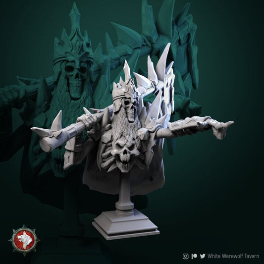 Krovar The Undying Bust | 3D Printed Resin Model- Ideal for DnD, RPG, table top Gaming, Fantasy, Wargaming, The 9th Age, Undead