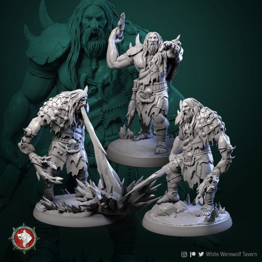 Mountain Giants (3 set) | 3D Printed Resin Model- For DnD, RPG, Table top Gaming, Fantasy, Wargaming, The 9th Age, Giants, Greek Mythology