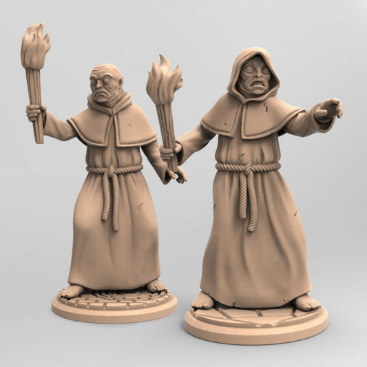 Hybrid Cultists (2) | 3D Printed Resin Model | Ideal for DnD, RPG, table top Gaming, Fantasy, Wargaming, Cthulhu, Mansions of Madness,