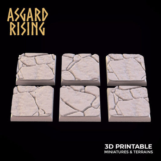 Square Stone Floor Bases | 3D Printed Resin Model-Ideal for DnD, RPG, table top Gaming, Greek, Fantasy, Wargaming, The 9th Age,