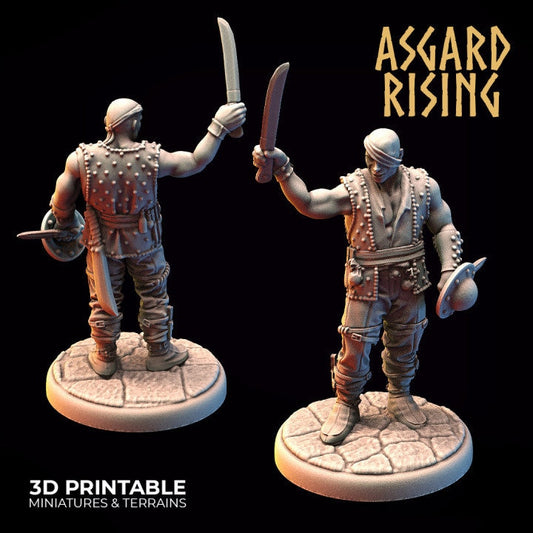Bandit Chieftian | 3D Printed Resin Model-Ideal for DnD, RPG, table top Gaming, Greek, Fantasy, Wargaming, The 9th Age, Medieval
