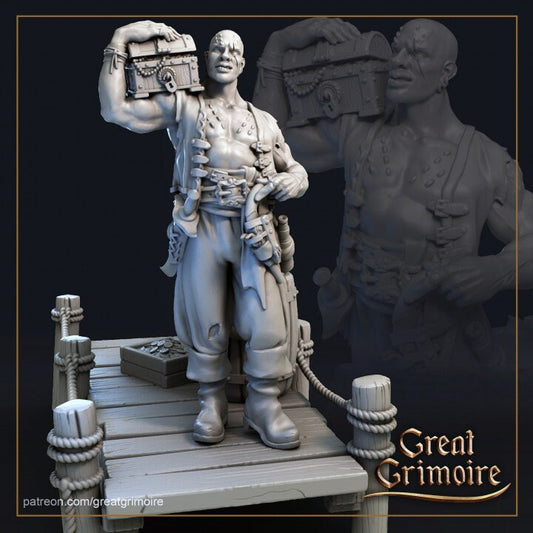 Tiny Sam | Display piece | RPG, DnD, Table top gaming, Fantasy, Pirate | 3D Printed Resin Models