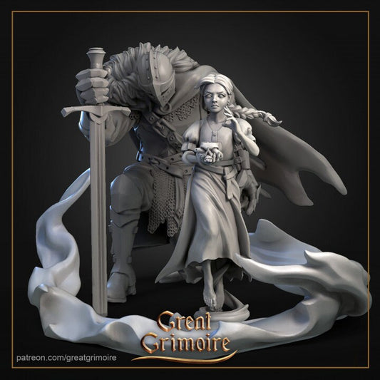 Mildred | Display piece | Ideal for, RPG DnD, Table top gaming, Medieval, Fantasy, Female Miniature | 3D Printed Resin Models