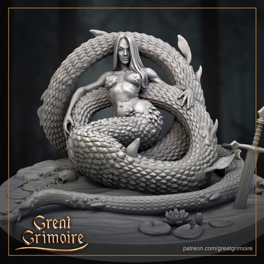 Lady Serpent | 3D Printed Resin Models Display piece | RPG, DnD, Table top gaming,