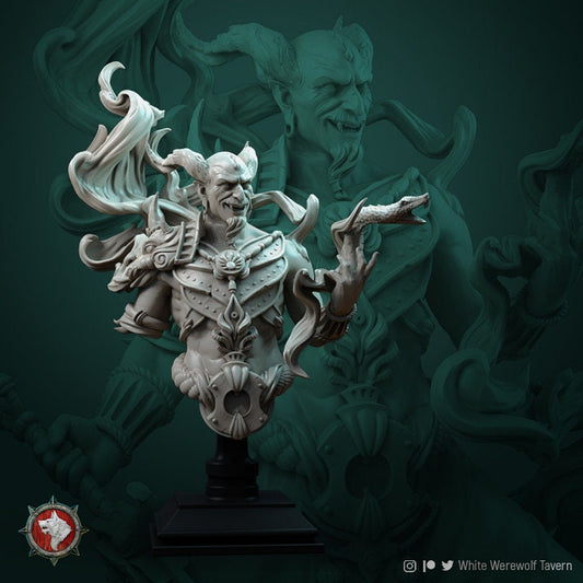 Efreet Overlord Bust | Display piece-RPG and tabletop miniatures gaming- resin models