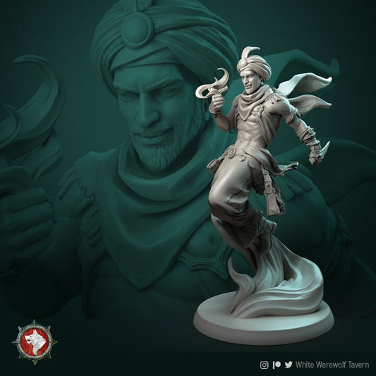 David The Fire Thief | Display piece- RPG, DnD, Table top gaming, Fantasy, The 9th Age, Wargaming | 3D Printed Resin Models