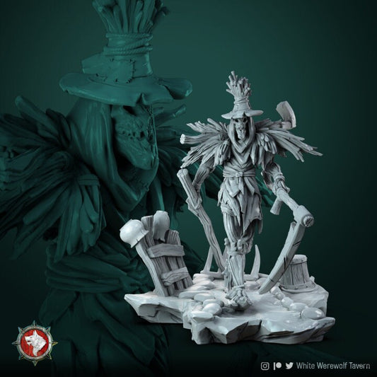 Scarecrow Gary | Creepy 3D Printed Resin Model- Ideal for DnD, RPG, table top Gaming, Fantasy, Wargaming, The 9th Age, Horror