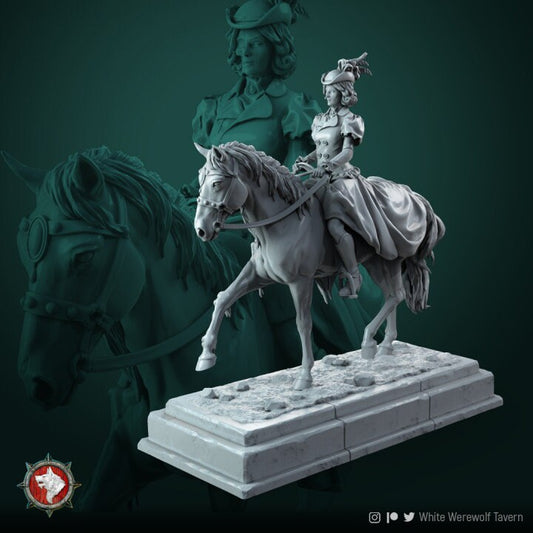 Lady Rebecca Bahly  | 3D Printed Resin Model- Ideal for DnD, RPG, table top Gaming, Fantasy, Wargaming, The 9th Age, Cavalry