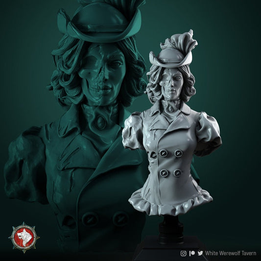 Lady Rebecca Bahly Bust | Display Piece 3D Printed Resin Model- Ideal for DnD, RPG, table top Gaming, Fantasy, Wargaming, The 9th Age,