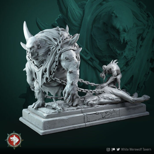 Flasher Diorama | Creepy 3D Printed Resin Model- Ideal for DnD, RPG, Table top Gaming, Fantasy, Wargaming, The 9th Age, Horror