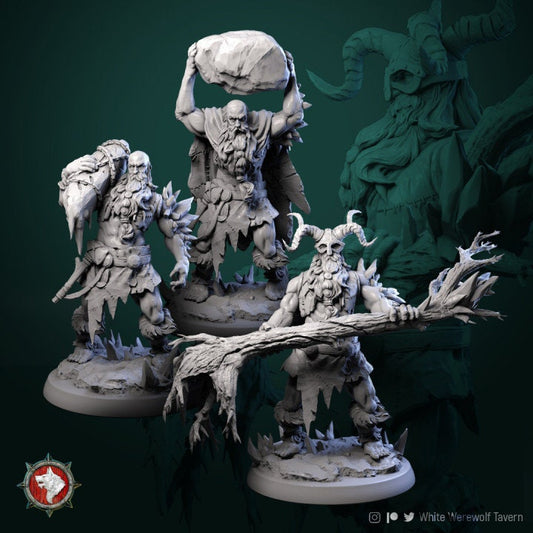 Frost Giants (3 set)  | 3D Printed Resin Model- Ideal for DnD, RPG, table top Gaming, Fantasy, Wargaming, The 9th Age, Greek Mythology