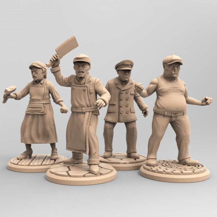 Extra Hybrids (4) | 3D Printed Resin Model | Ideal for DnD, RPG, table top Gaming, Fantasy, Wargaming, Cthulhu, Mansions of Madness,