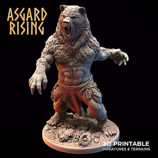 Shape Shifter Berserker| 3D Printed Resin Model-For DnD, RPG, table top Gaming, Greek, Fantasy, Wargaming, Beastmen, The 9th Age, Medieval