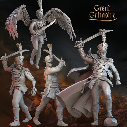 Loyal Hussars And General Nutcracker (4 set) | 3D Printed Resin Model- For DnD, RPG, table top Gaming, Fantasy, Wargaming, Medieval