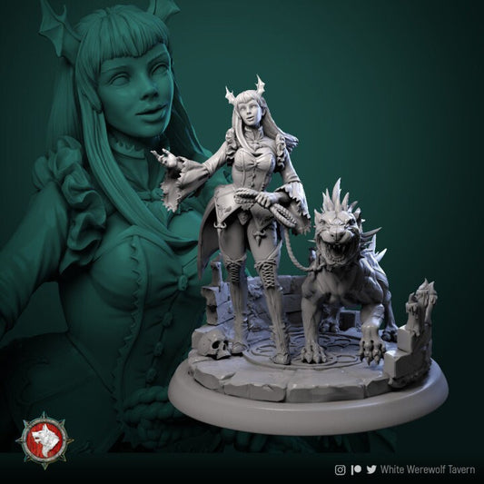 Tanna the Young Sister | 3D Printed Resin Model-Ideal for DnD, RPG, table top Gaming, Greek, Fantasy, Wargaming, Beastmen, The 9th Age,