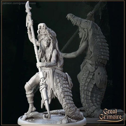 Shanti | 3D Printed Resin Model-Ideal for DnD, RPG, table top Gaming, Fantasy, Wargaming, Beastmen, The 9th Age, Female Miniature