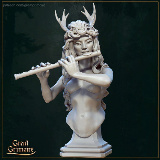 Orelaia The Centaur Bard Bust | 3D Printed Resin Model | For DnD, RPG, table top Gaming, Wargaming, The 9th Age