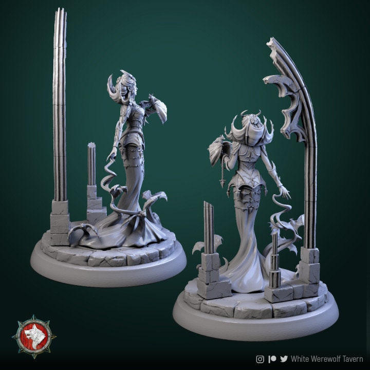 Mistress Of Blood | 3D Printed Resin Model-Ideal for DnD, RPG, table top Gaming, Greek, Fantasy, Wargaming, The 9th Age, Medieval