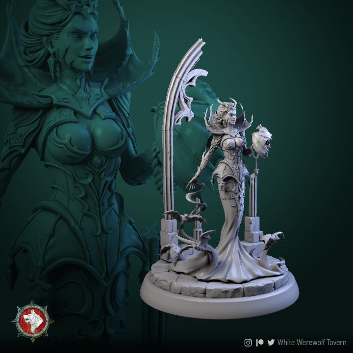 Mistress Of Blood | 3D Printed Resin Model-Ideal for DnD, RPG, table top Gaming, Greek, Fantasy, Wargaming, The 9th Age, Medieval