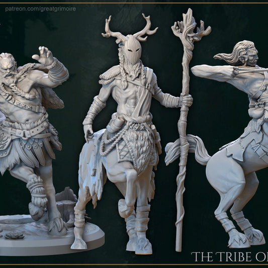 The Tribe Of Centaurs (4 set) | 3D Printed Resin Model | For DnD, RPG, Table top Gaming, Wargaming, The 9th Age