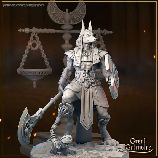 Anubis, God  Of The Afterlife | 3D Printed Resin Model | Ideal for DnD, RPG, Table top Gaming, Egyptian, Fantasy, Wargaming, Beastmen,