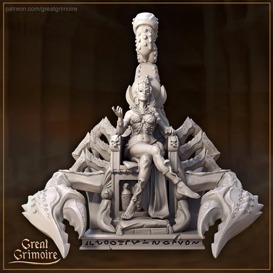 Selket, Goddess Of The Dead | 3D Printed Resin Model | Ideal for DnD, RPG, Table top Gaming, Egyptian, Fantasy, Wargaming, The 9th Age,