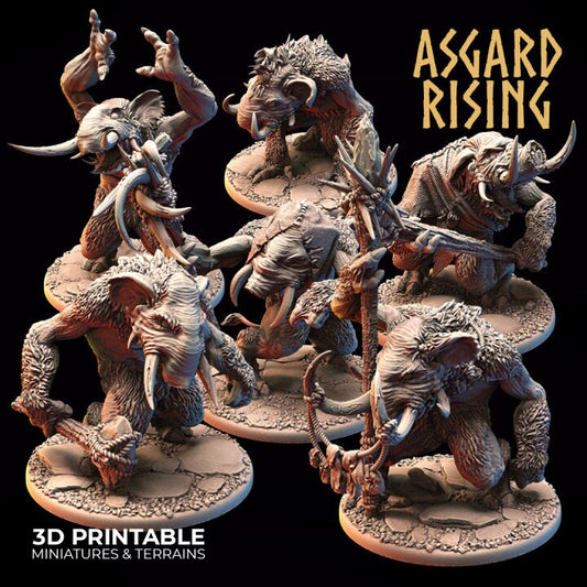 Tundra Trolls | 3D Printed Resin Models | Ideal for - DnD, RPG, Table top Gaming, Wargaming, Beastmen, The 9th Age, Fantasy