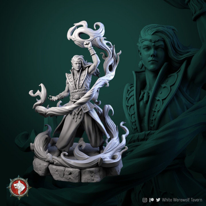 Fire Master | 3D Printed Resin Model | Ideal for DnD, RPG, Table top Gaming, Elements, Fantasy, Wargaming, The 9th Age