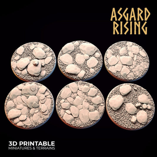Tundra Theme 6 Round Bases | Creepy 3D Printed Resin Model | Ideal for DnD, RPG, table top Gaming, Fantasy, Diorama