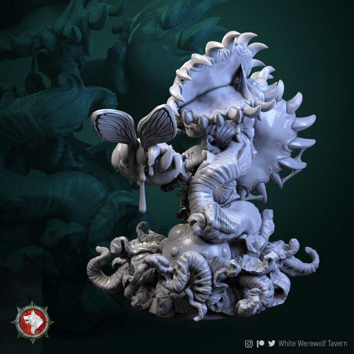 Predatory Flowers (2) | 3D Printed Resin Models | Ideal for - RPG, DnD, Table top gaming, Fantasy, Terrain,  Horror
