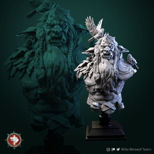 Leshy Bust | Display piece | 3D Printed Resin Model | Ideal for DnD, RPG, Table top Gaming, Fantasy, Wargaming, Beastmen