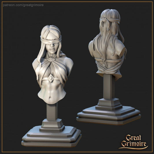 Sacrifice Girl Bust | 3D Printed Resin Model-Ideal for DnD, RPG, table top Gaming, Fantasy, Wargaming, Medieval, Horror, Display piece