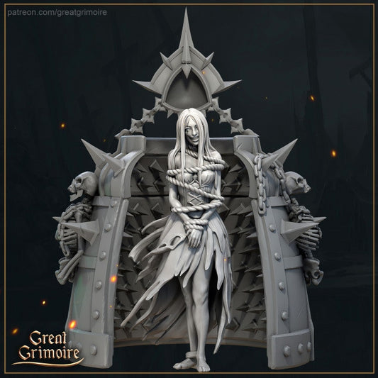 Iron Maiden | 3D Printed Resin Model-Ideal for DnD, RPG, table top Gaming, Fantasy, Wargaming, Horror, Medieval, Female Miniature
