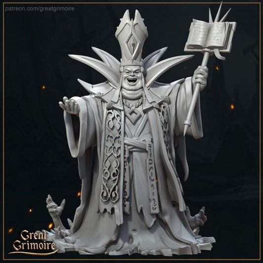 Dark Bishop | 3D Printed Resin Model | Ideal for - DnD, RPG, table top Gaming, Fantasy, Wargaming, Medieval, Greek Mythology