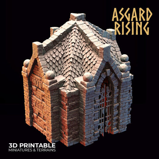Mauzoleum Stone Buildings Set | 3D Printed Resin Model- Ideal for DnD, RPG, Table top Gaming, Fantasy, Wargaming, The 9th Age, Terrain