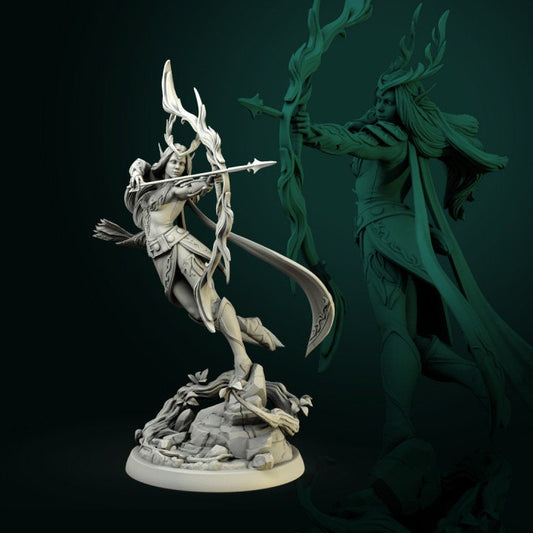 Niel the Elf Queen | 3D Printed Resin Model-Ideal for DnD, RPG, table top Gaming, Greek, Fantasy, Wargaming, Humanoid Supernatural