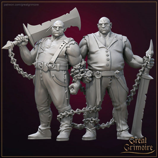 Inseparable Twins | 3D Printed Resin Model | Ideal for DnD, RPG, Table top Gaming, Fantasy, Wargaming, The 9th Age, Medieval