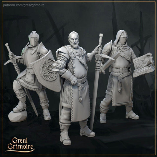 The Crusaders | 3D Printed Resin Model-Ideal for DnD, RPG, Table top Gaming, Fantasy, Wargaming, Medieval, The 9th Age,