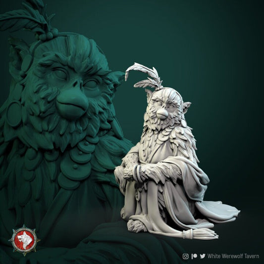 Monkey Concubine | Ideal for RPG, DnD, Table top gaming, Mythology, Fantasy, Beastmen, Female Miniature | 3D Printed Resin Models
