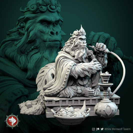 Kruh Monkey King | Display piece | RPG, DnD, Table top gaming, Mythology, Fantasy, Beastmen | 3D Printed Resin Models