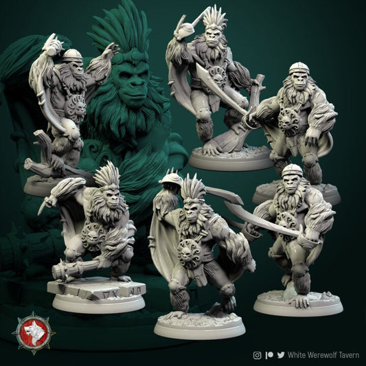 Flying Monkeys (6 Set) | RPG, DnD, Table top gaming, Mythology, Fantasy, Beastmen | 3D Printed Resin Models