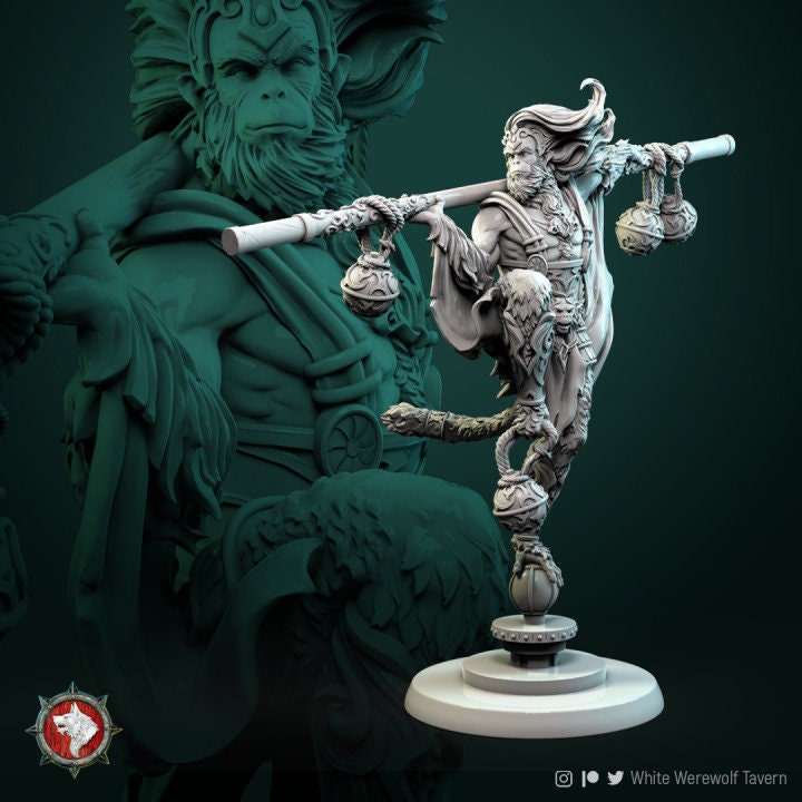 Garoto Warlord | Display piece | RPG, DnD, Table top gaming, Mythology, Fantasy, Beastmen | 3D Printed Resin Models