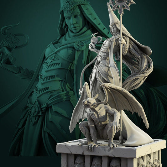 Diana 'Echo' Themera Diorama | Display piece- RPG, DnD Table top gaming, Fantasy Female Miniature, Wargaming | 3D Printed Resin Models