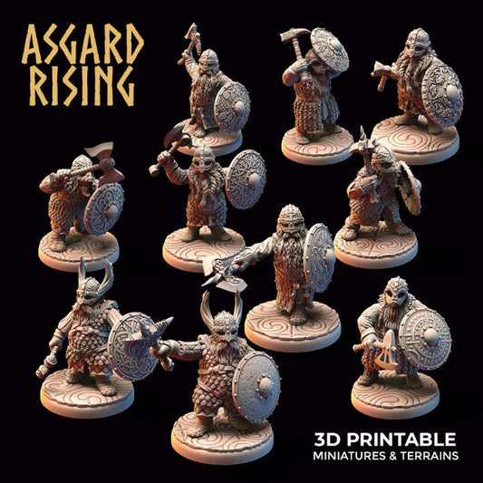 Dwarf: Warrior Scale Armor (10 Set) | 3D Printed Resin Model | Ideal for DnD, RPG, Table top Gaming