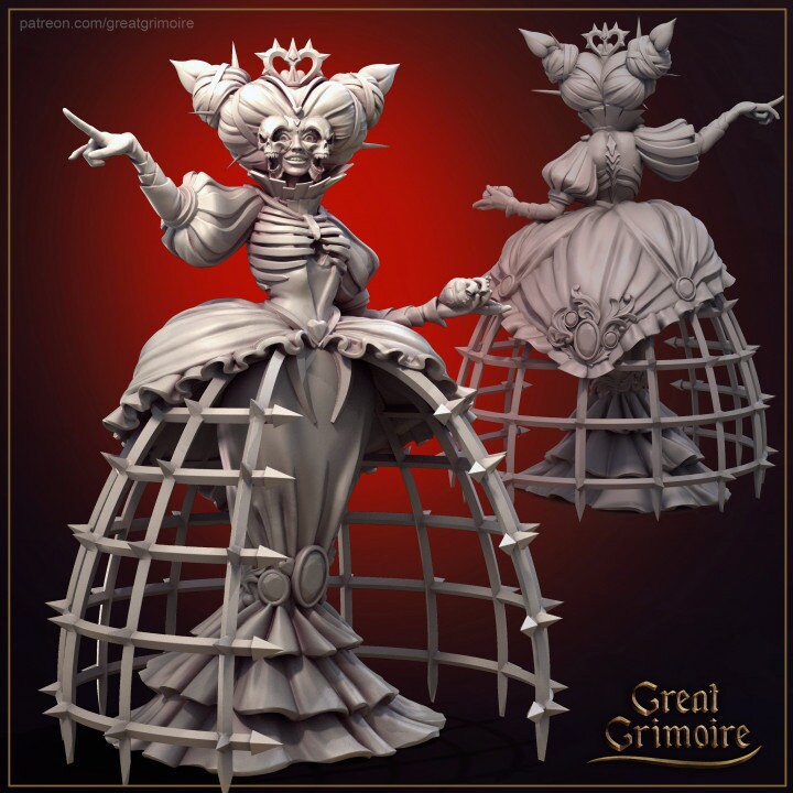 Heartless Models The Heartless Queen | 3D Printed Resin Model | Ideal for DnD, RPG, Tab ...