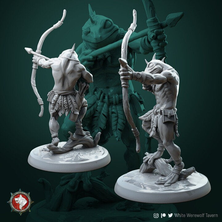 Froggles tribe (3 set) | 3D Printed Resin Model- For DnD, RPG, table top Gaming, Fantasy, Wargaming, Beastmen, The 9th Age, Sea Creature