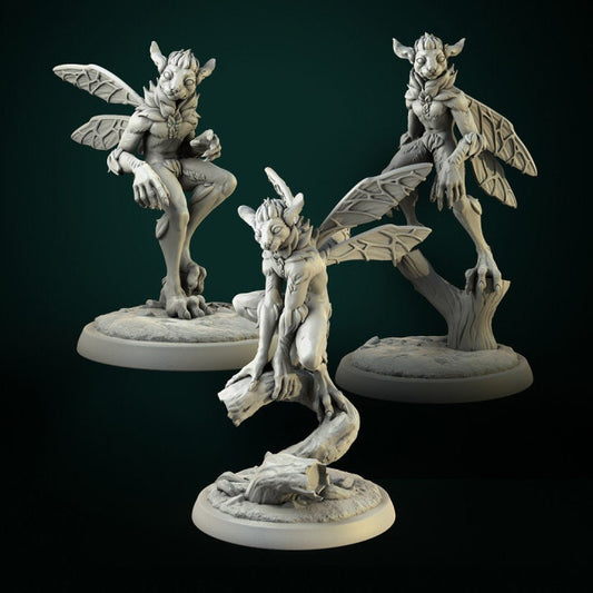 Forest Mephits (3 set) | 3D Printed Resin Model-Ideal for DnD, RPG, table top Gaming, Greek, Fantasy, Wargaming, The 9th Age, Mythological