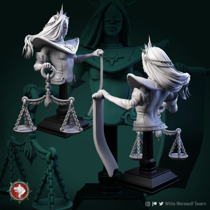 Ni the Sentencing Judge Bust | 3D Printed Resin Model | Ideal for DnD, RPG, Table top Gaming