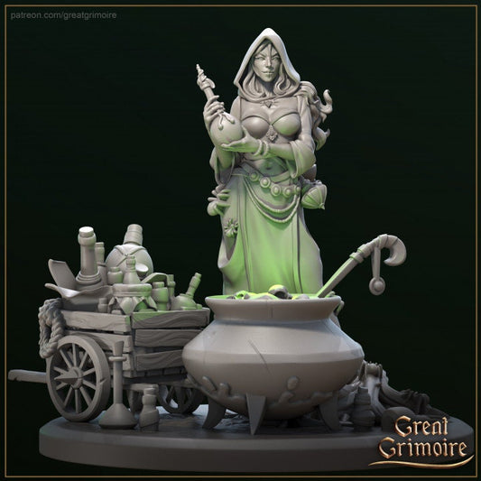 Lady Naya of the Bottomless Cauldron | 3D Printed Resin Model | Ideal for DnD, RPG, Table top Gaming